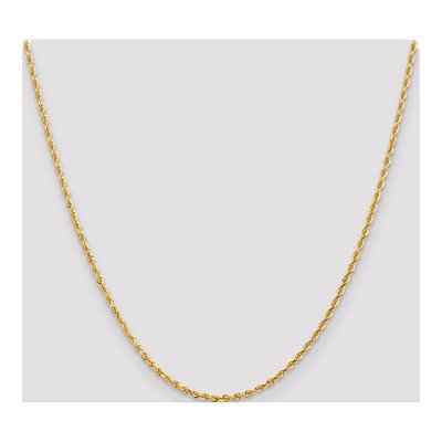 14K Yellow Gold 2.25mm Diamond-Cut Quadruple Rope Chain – view 5