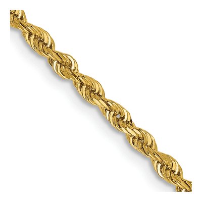14K Yellow Gold 2.25mm Diamond-Cut Quadruple Rope Chain