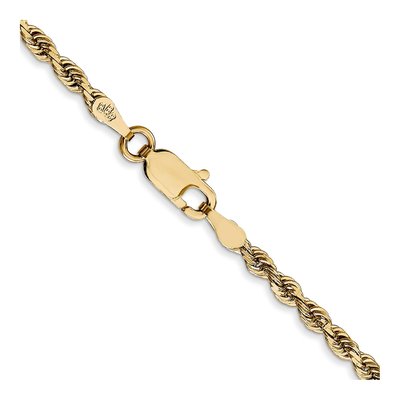 14K Yellow Gold 2.75mm Diamond-Cut Quadruple Rope Chain – view 4