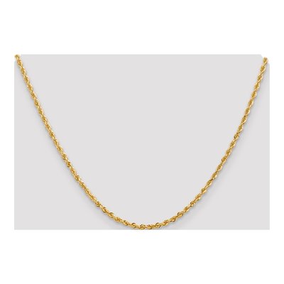 14K Yellow Gold 2.75mm Diamond-Cut Quadruple Rope Chain – view 5
