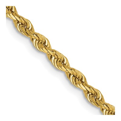 14K Yellow Gold 2.75mm Diamond-Cut Quadruple Rope Chain