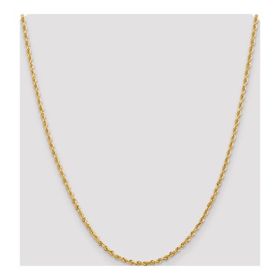 14K Yellow Gold 2.75mm Diamond-Cut Quadruple Rope Chain – view 5
