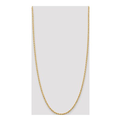 14K Yellow Gold 2.75mm Diamond-Cut Quadruple Rope Chain – view 5