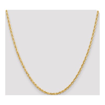 14K Yellow Gold 3mm Diamond-Cut Quadruple Rope Chain – view 5