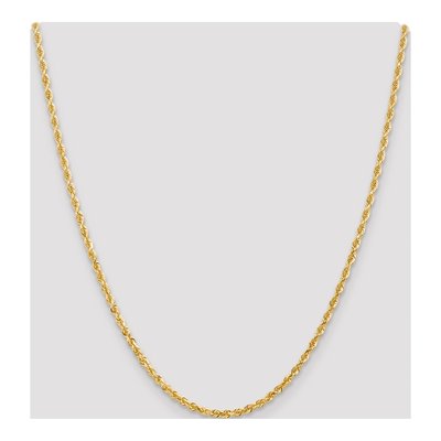 14K Yellow Gold 3mm Diamond-Cut Quadruple Rope Chain – view 5