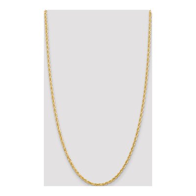 14K Yellow Gold 3mm Diamond-Cut Quadruple Rope Chain – view 5