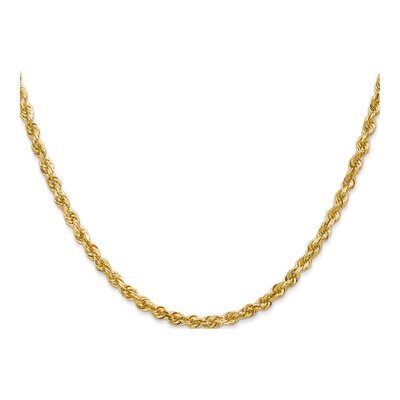 14K Yellow Gold 3.35mm Diamond-Cut Quadruple Rope Chain – view 3