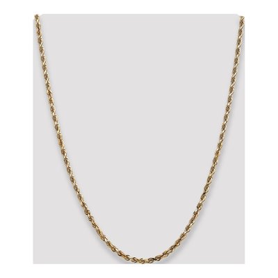 14K Yellow Gold 4mm Diamond-Cut Quadruple Rope Chain – view 5