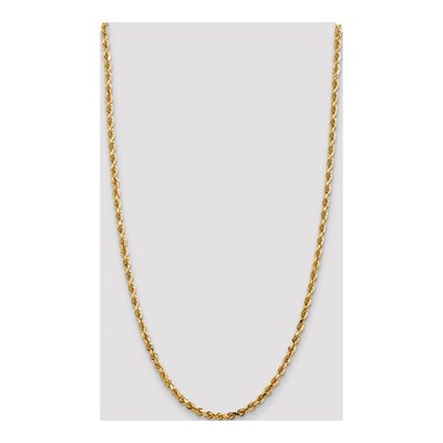 14K Yellow Gold 4mm Diamond-Cut Quadruple Rope Chain – view 5