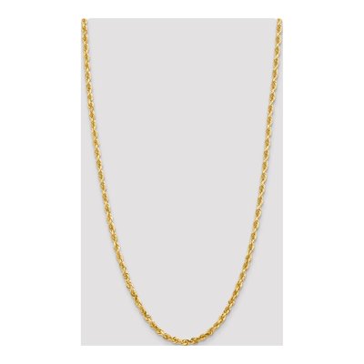 14K Yellow Gold 5mm Diamond-Cut Quadruple Rope Chain – view 5