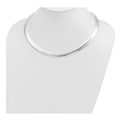 Sterling Silver 10mm Cubetto Omega Chain – view 3
