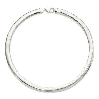 Sterling Silver 10mm Cubetto Omega Chain – view 4