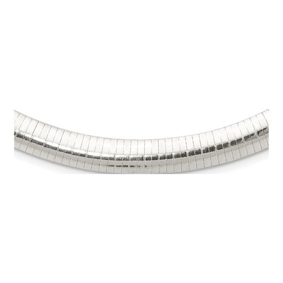 Sterling Silver 10mm Cubetto Omega Chain