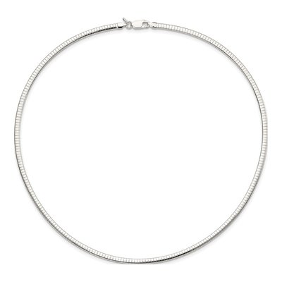 Sterling Silver Cubetto Omega Necklace – view 3