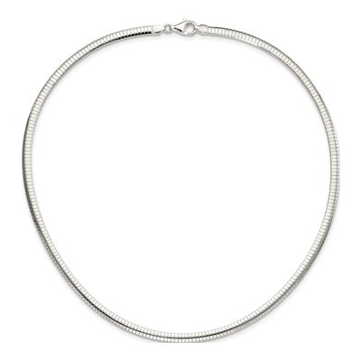 Sterling Silver Cubetto Omega Necklace – view 3