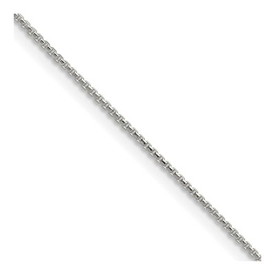 Sterling Silver 0.95mm Diamond-Cut Round Box Chain