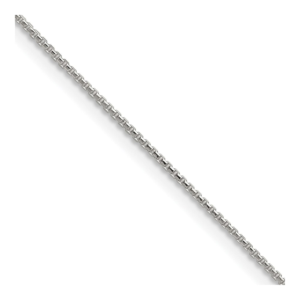 20 Inch Sterling Silver .95mm Diamond-Cut Round Box Chain With 2 Inch Ext. with Spring Ring Clasp