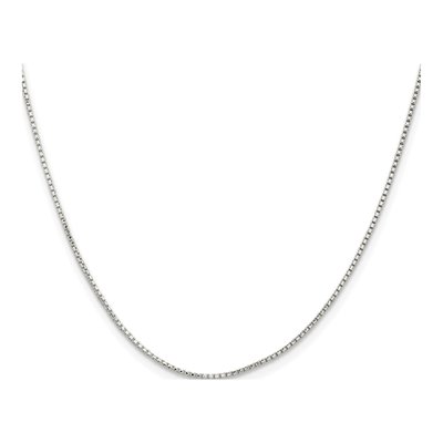 Sterling Silver 1.1mm Diamond-Cut Round Box Chain – view 2