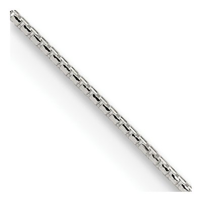 Sterling Silver 1.1mm Diamond-Cut Round Box Chain