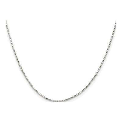 Sterling Silver 1.1mm Diamond-Cut Round Box Chain – view 2