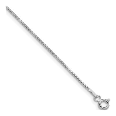 Sterling Silver 1.1mm Diamond-Cut Round Box Chain