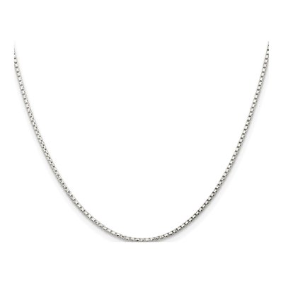 Sterling Silver 1.3mm Diamond-Cut Round Box Chain – view 2