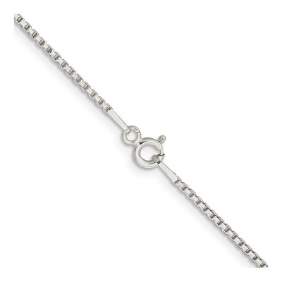 Sterling Silver 1.3mm Diamond-Cut Round Box Chain – view 3
