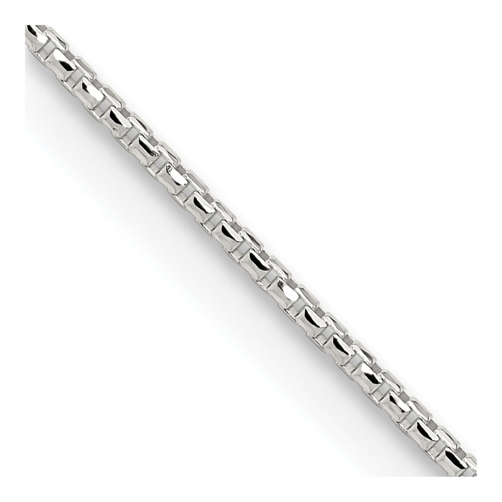 Sterling Silver 1.5mm Diamond-Cut Round Box Chain