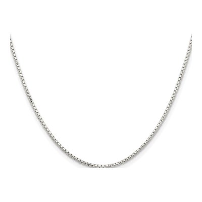Sterling Silver 1.5mm Diamond-Cut Round Box Chain – view 2
