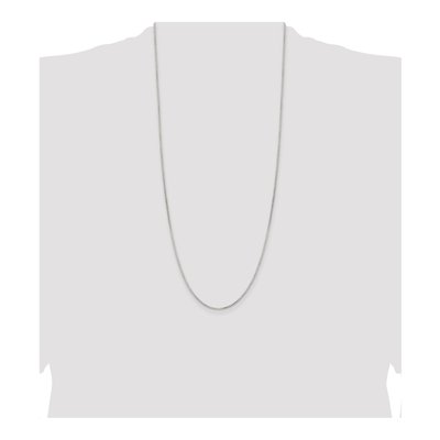 Sterling Silver 1.5mm Diamond-Cut Round Box Chain – view 4