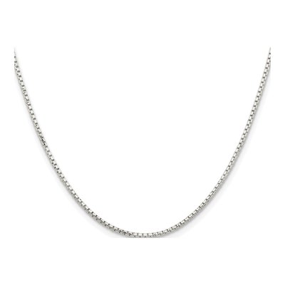 Sterling Silver 1.5mm Diamond-Cut Round Box Chain – view 2