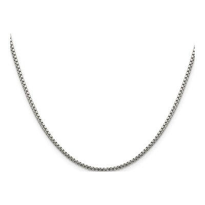 Sterling Silver 1.75mm Diamond-Cut Round Box Chain – view 2