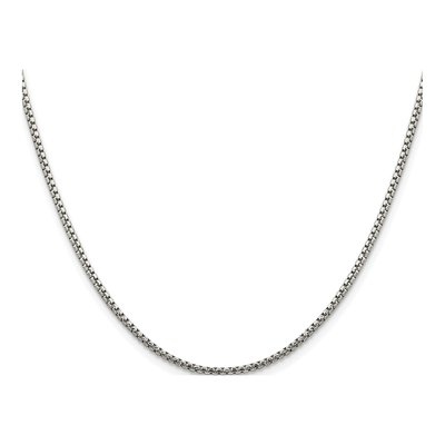 Sterling Silver 1.75mm Diamond-Cut Round Box Chain – view 2