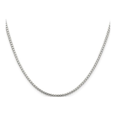 Sterling Silver 2mm Diamond-Cut Round Box Chain – view 2