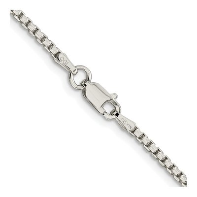 Sterling Silver 2mm Diamond-Cut Round Box Chain – view 3