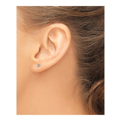 Sterling Silver 1/20 ct tw 1.9mm Round Diamond Stud Earrings – view 4