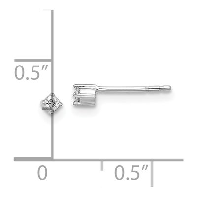 Sterling Silver 1/20 ct tw 1.9mm Round Diamond Stud Earrings – view 5