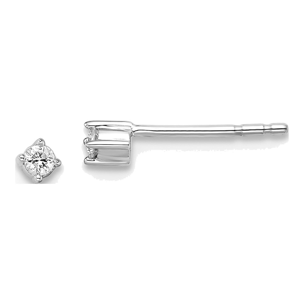Sterling Silver 1/20 ct tw 1.9mm Round Diamond Stud Earrings