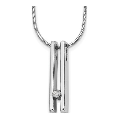 Sterling Silver Diamond Necklace
