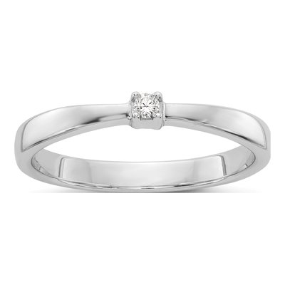 Sterling Silver Diamond Ring
