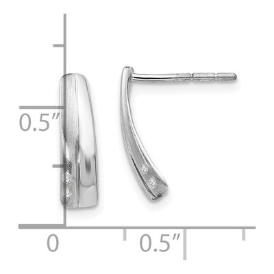 Sterling Silver Diamond Dangle Earrings – view 5