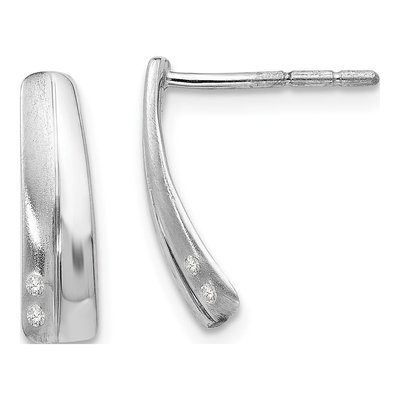 Sterling Silver Diamond Dangle Earrings