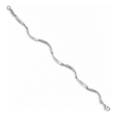 Sterling Silver Diamond Bracelet – view 2