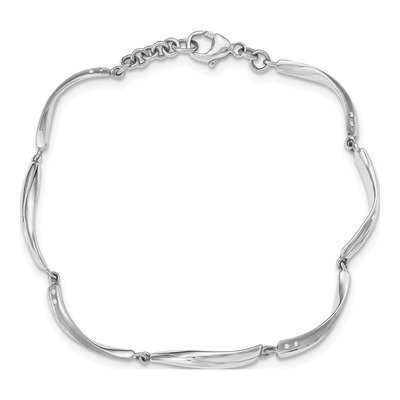 Sterling Silver Diamond Bracelet – view 3