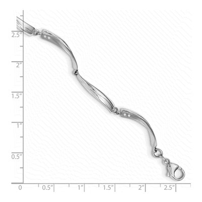 Sterling Silver Diamond Bracelet – view 4