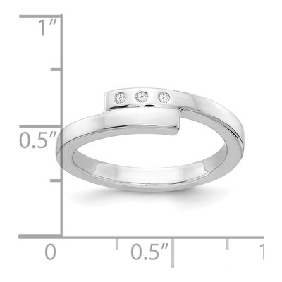 Sterling Silver Diamond Ring – view 5
