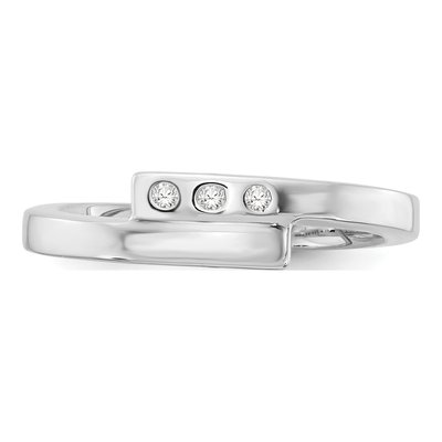 Sterling Silver Diamond Ring – view 6