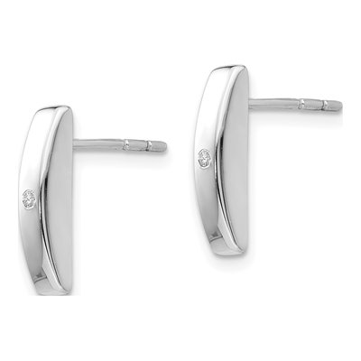 Sterling Silver Diamond Dangle Earrings – view 3
