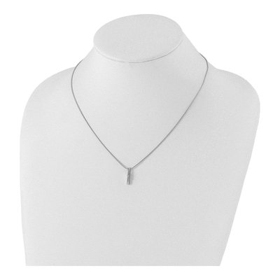 Sterling Silver Diamond Necklace – view 5