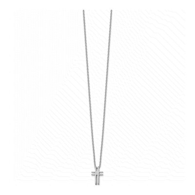 Sterling Silver Diamond Cross Necklace – view 3